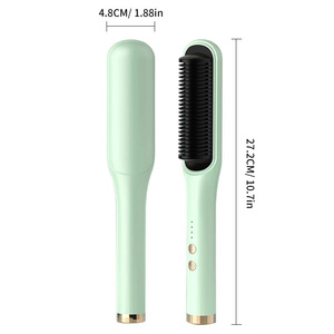 AINI 2025 a doppio uso pettine aria calda USB alimentato per uso domestico pigro persona arricciatura diritta con materiale spazzola in Nylon - Product Image 6