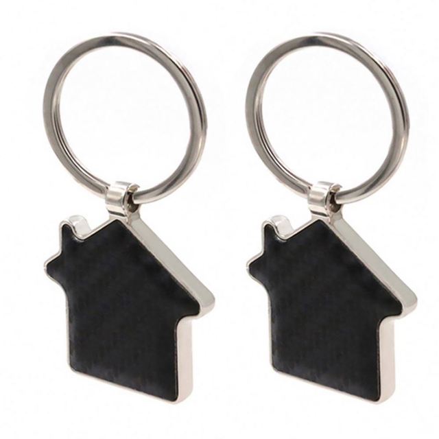 Custom Brand Promotion Charm Tag Pendant Logo House Key Chains Metal Keychain