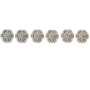 Fabricant de bijoux fins Design de luxe 18k or blanc massif véritable baguette diamant cluster boucles d'oreilles pour femme mariage - Product Image 4