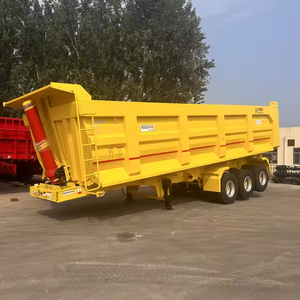 Nueva fábrica directa de servicio pesado en forma de U 6x4 Dirección izquierda Euro 3 3-6 Ejes Extremo volquete Remolques de camión volquete - Product Image 2