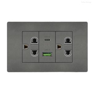Enchufe de Pared Tipo 118 para Tailandia/Estados Unidos/Universal USB/Tipo-C con Interruptor de Luz, Estándar Americano - Product Image 1
