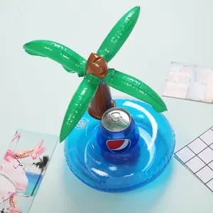 Suporte inflável para bebidas para piscina flutuante, Palm Tree de fábrica OEM