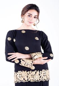 Malaisie nouveau Design O cou manches longues broderie florale Slim Fit sirène <span class=keywords><strong>Baju</strong></span> <span class=keywords><strong>Kurung</strong></span> pour les femmes musulmanes - Product Image 2