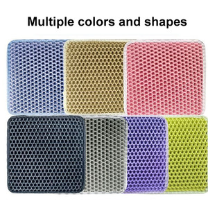 Tapis de litière pour chat Hovicaed <span class=keywords><strong>double</strong></span> couche, anti-éclaboussures, en EVA, facile à nettoyer, lavable, couleur personnalisable, pour litière de chat - Product Image 4