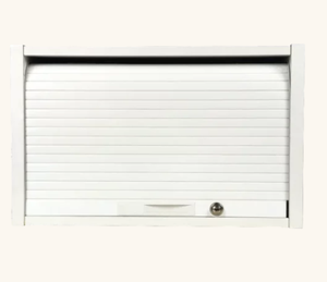 Tambour <strong>Door</strong> Kitchen Cabinet Kit 20 30 40 50 Inch High <strong>Pull</strong>-Down Plastic Retractable Closet <strong>Doors</strong> with Hand <strong>Pull</strong> &amp; Exposed Track - Product Image 1
