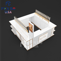 Comptoir de présentation de parfum personnalisé en verre moderne pour centre commercial, modulaire, écologique, imperméable, durable, de haute qualité