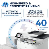 Printer Laser Monokrom Nirkabel Hp LaserJet Pro MFP 4101fdw Cepat 42ppm Auto Duplex Jaringan Pindai Salin Faks Profesional Kantor