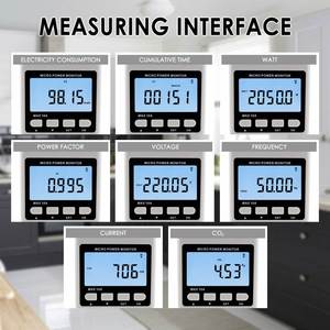 High Quality Wattmeter Energy Consumption Meter Plug-in <b>Socket</b> Design LCD ALarm Function Digital Power Meter School Factory - Product Image 2