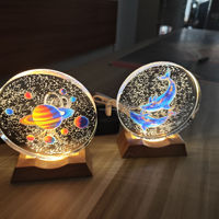 Lampe de chevet ronde en acrylique LED personnalisée en forme de rose, alimentée par USB, multicolore, pour la décoration de chambre et les projets cadeaux