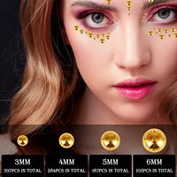 973 autocollants de pierres précieuses autocollants pour le visage et le corps, strass de 3/4/5/6 mm pour projets DIY pour enfants et adultes
