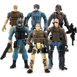 Ensemble de 6 figurines de soldats de l'armée des forces spéciales figurines militaires en PVC et en plastique avec armes <span class=keywords><strong>jouet</strong></span> pour enfants - Product Image 1