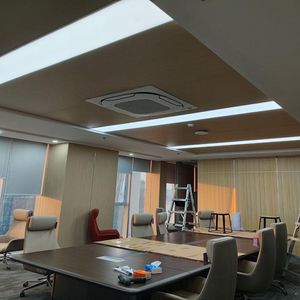 <span class=keywords><strong>Film</strong></span> PVC Transparent blanc jaune lumière industrielle faux plafond conception en bois plafond suspendu grille plafond en tissu extensible - Product Image 2