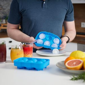 Khuôn silicon tròn 6 lỗ cho thanh Whisky và kem trẻ em và công cụ làm đá thân thiện với môi trường của người lớn trong hình dạng quả bóng - Product Image 2