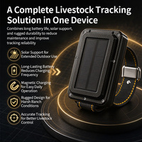 GUPTOMES Dispositivo GPS Solare Potente per Tracciamento, Impermeabile, Antifurto, 4G, per Bestiame, Mucche, Pecore, Modalità di Posizionamento GSM