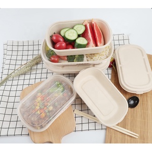 KAIFEI CHEAP SUGARCANE PACKAGE DEGRADABLE BOWL FOR FOOD DELIVERY WATER PROOF BOX