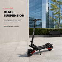 Trottinette électrique double 500W 48V 13Ah 50 KM/H pliable, trottinette électrique 10 pouces, charge maximale 120 KG