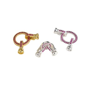 Cadena para suéter DIY con cierre, accesorios de joyería al por mayor, conector de perlas de circonia microincrustada en oro de 18K - Product Image 5