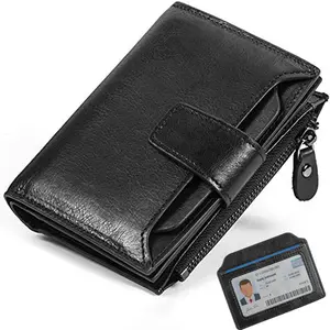 Oem Leather Factory Custom Men's Genuine Leather Wallet With Coin Pocket Custom Wallet