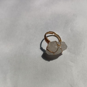 En stock local : Bague en cristal blanc, quartz naturel, forme octogonale peinte, personnage de film TV, Sept péchés capitaux, pierre de guérison, mode - Product Image 4