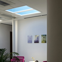Panneau LED de plafond intérieur effet ciel artificiel, luminaire moderne en alliage d'aluminium, double température de couleur, pour maison et bureau