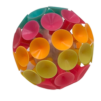 Balle sensorielle LED lumineuse en silicone à ventouse scintillante pour enfants, jouet anti-stress unisexe à partir de 5 ans, idéal pour les fêtes