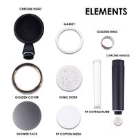 Accessoires de robinetterie de salle de bain en ABS, économiseur d'eau, finition chromée moderne puissante, élimination des substances nocives du chlore