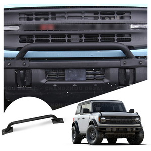 2021 <span class=keywords><strong>2022</strong></span> 2023 accessoires de voiture Version corne de boeuf de haute qualité pare-chocs avant lèvre avant barre de taureau pour Ford Bronco 2/4 porte - Product Image 1