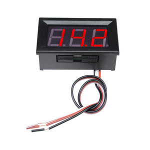 Voltmeter Digital 0.56 ", 3 kabel 0-30V <span class=keywords><strong>DC</strong></span> LED voltase Meter merah hijau biru penguji sepeda motor mobil Komponen Elektronik - Product Image 2