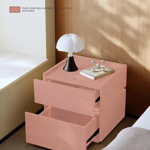 Đơn Giản Hiện Đại Thông Minh MDF Bàn Cạnh Giường Ngủ Với Bằng Gỗ Cave Đá Hạt 2 Ngăn Kéo Đèn Đầu Giường Cho Khách Sạn Phòng Ngủ Nhà Sử Dụng - Product Image 5