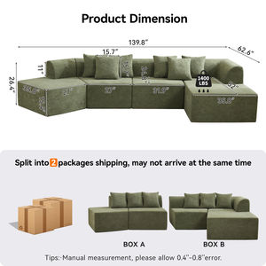 Tendencia en TikTok y con MOQ Bajo, Sofá Reclinable Convertible en Forma de L, Relleno de Esponja, Tapizado en Terciopelo, para Negocios en Línea - Product Image 6