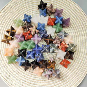 Estrella Merkaba de cristal, <span class=keywords><strong>jaspe</strong></span> rojo de 8 puntos, tres tamaños, para regalo - Product Image 1