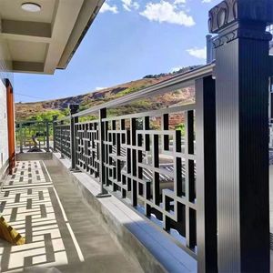 Pagar penjaga tahan korosi paduan aluminium Modern Garansi 3 tahan-diy Villa halaman luar ruangan pagar balkon Total - Product Image 4