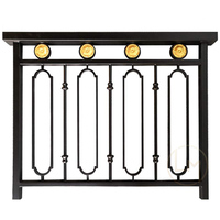 Luxury Black Metal Staircase, Modern Baluster