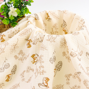 In Bé 100% Bông Bong Bóng Vải Hữu Cơ Dệt Mô Hình <span class=keywords><strong>Crepe</strong></span> Trọng Lượng Trung Bình Swaddle Chăn Cho Cô Gái Và Chàng Trai - Product Image 2