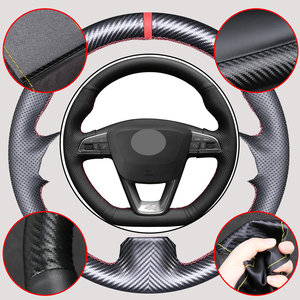 Envío de Fábrica: Funda de Volante de Fibra de Carbono para <span class=keywords><strong>Seat</strong></span> <span class=keywords><strong>Leon</strong></span> Cupra R, <span class=keywords><strong>Leon</strong></span> ST Cupra, <span class=keywords><strong>Leon</strong></span> ST Cupra, Ateca Cupra, Ateca Cupra <span class=keywords><strong>FR</strong></span> - Product Image 2