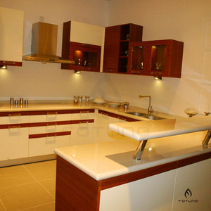 Tấm Thạch Anh Trắng Được Đánh Bóng Lắp Ghép Cạnh Phẳng Tùy Chỉnh Mặt Bàn Nhà Bếp Bằng Đá - Product Image 4