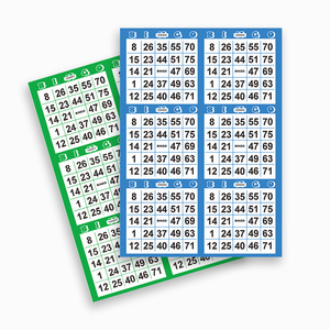 Cartes de bingo en vrac jeu de bingo personnalisable impression 9 pages une feuille salle de bingo populaire vente chaude - Product Image 1