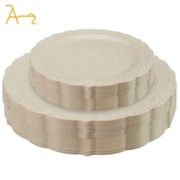 Assiettes et vaisselle de fête d'anniversaire de mariage personnalisées de haute qualité Assiettes à dîner en plastique jetables rondes écologiques
