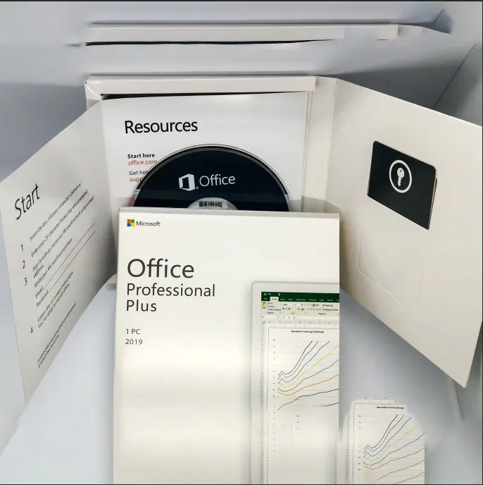 Original Microsoft office 2019 Professional Plus license key for 1PC DVD type