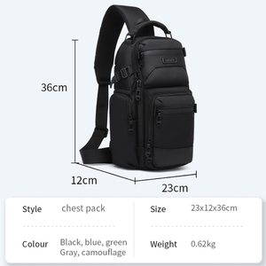 <span class=keywords><strong>Ozuko</strong></span> 9808 Sling Crossbody Bag Bolso de hombro, ligero One Strap Sling Bag Mochila para senderismo Caminar Ciclismo Viajes Ciclismo - Product Image 4