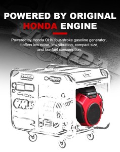 <span class=keywords><strong>Generator</strong></span> bensin listrik, <span class=keywords><strong>Honda</strong></span> GX690 kekuatan 11lW fase tunggal elektrik mulai 12kW <span class=keywords><strong>Generator</strong></span> bensin tipe terbuka - Product Image 2