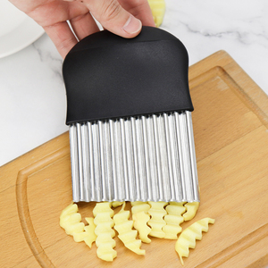 Multifunctional Stainless Steel Kitchen <b>Tool</b> Manual French Fry Crinkle Knife Wavy Potato Chip Cutter New Condition <b>Vegetable</b> - Product Image 3