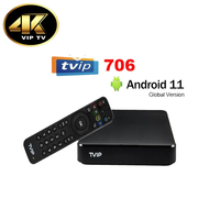 TVIP 706 S905W2 2G 8G TV BOX 4K 2.4G 5G Wifi double bande 4K HD Android 11 Lecteur multimédia Ip-tv Streamer Tv Box Suède Italie Arabe Tvip705