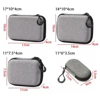 Sac de rangement personnalisé avec logo, mini sac rigide en EVA avec fermeture éclair pour écouteurs, téléphone et câble de charge, antichoc, portable, organiseur de voyage