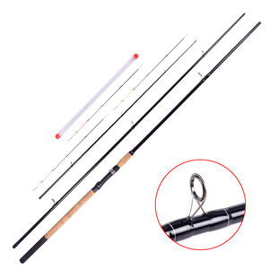 AGITEK Cannes à pêche côtières en graphite de carbone de 4.2m cannes à pêche longues tiges à poignée recouverte de liège - Product Image 5