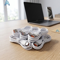 Cable de carga y transferencia de datos USB-A a USB-C de PVC de 100 cm y 6A, venta al por mayor directa de fábrica, ideal para dispositivos de carga USB.