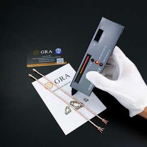 ราคาขายส่งเครื่องประดับชุบทองคำสีกุหลาบ 2 มม. ประดับเพชร VVS1 รับรองโดย GRA สร้อยข้อมือเทนนิสแบบคลัสเตอร์โมอิสซาไนต์ ของขวัญสุดอินเทรนด์ - Product Image 3