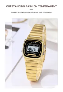 Reloj Digital SANDA 6053 de Lujo y Elegante para Mujer, Reloj de Pulsera Deportivo con Pantalla LED Resistente al Agua, Relojes Para Mujer - Product Image 5