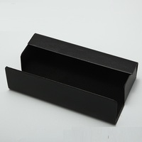 Étui à lunettes en cuir noir de haute qualité, style luxueux, unisexe, texture tissée, couvercle supérieur et inférieur, emballage en boîte souple, Huicheng HC-226