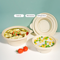 Boîtes à lunch biodégradables de haute qualité Contenants jetables écologiques pour la préparation de repas à emporter avec couvercles